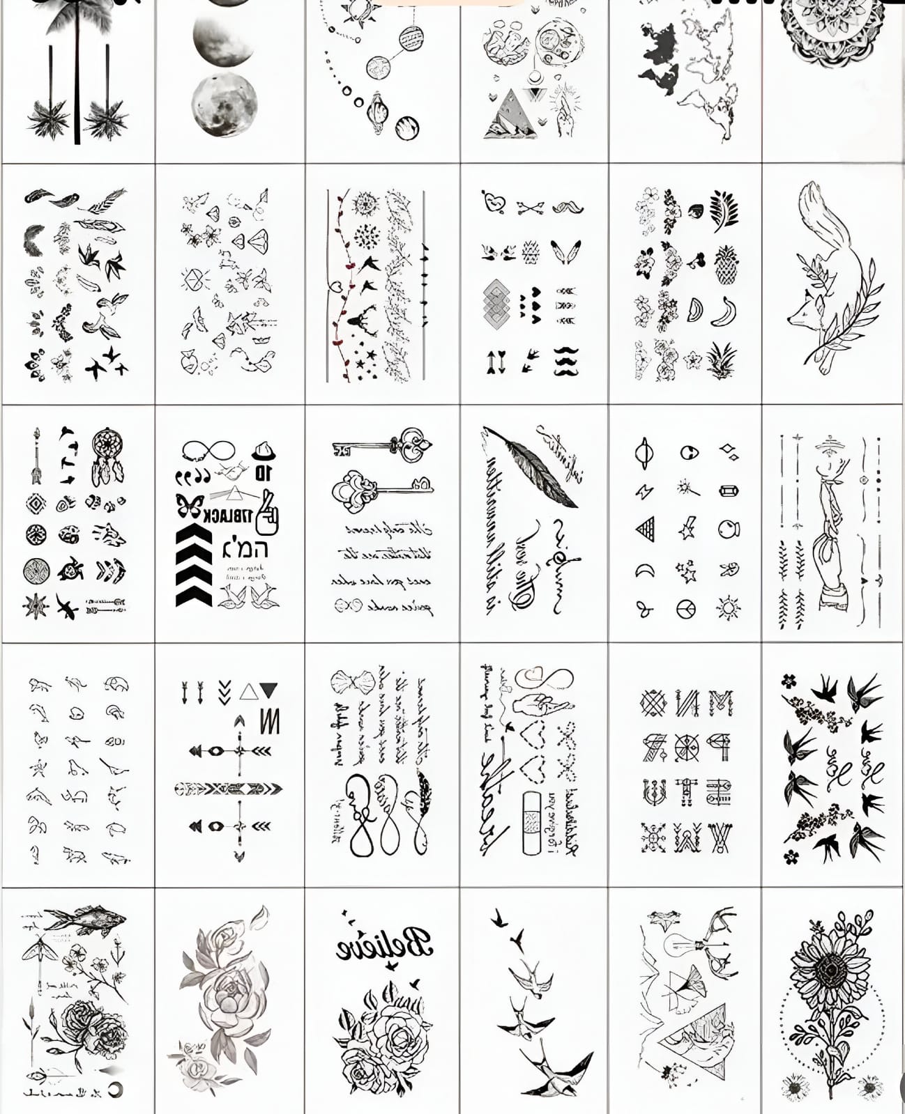 MINI Tattoos(pack of 5)